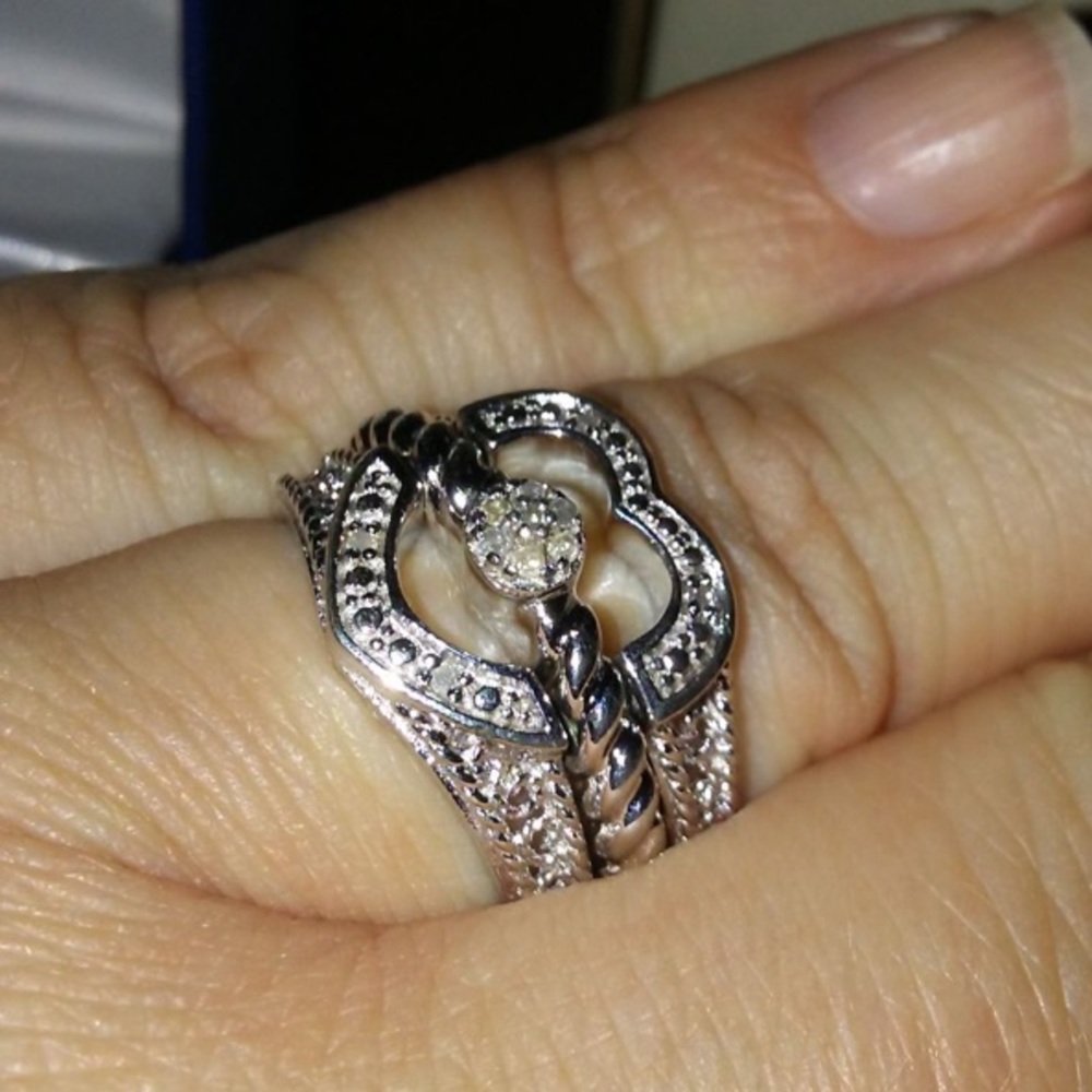 The Bradford Exchange 3 Set I Love You Ring